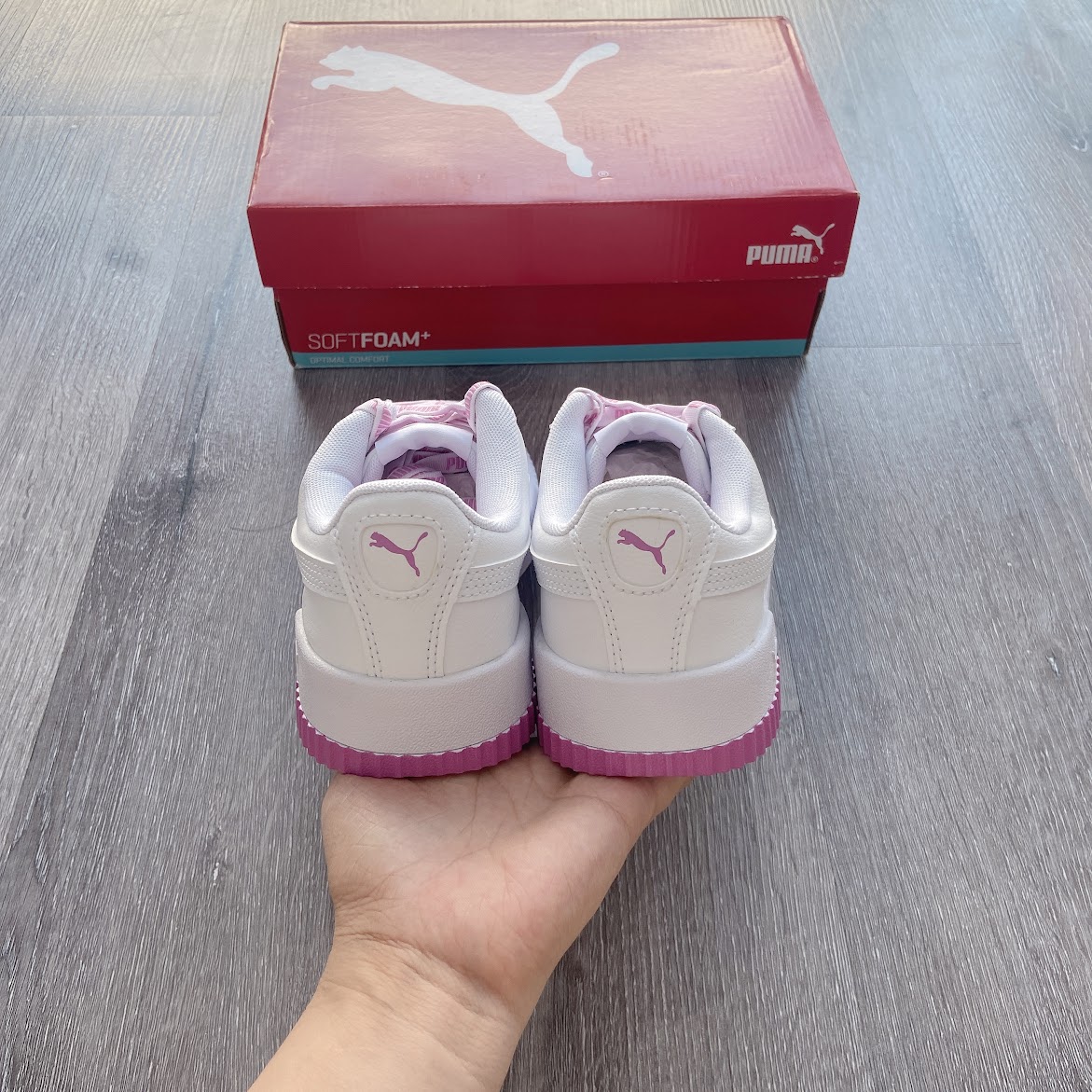 Giày Puma Carina Logomania Pink [ 383906-02 ]