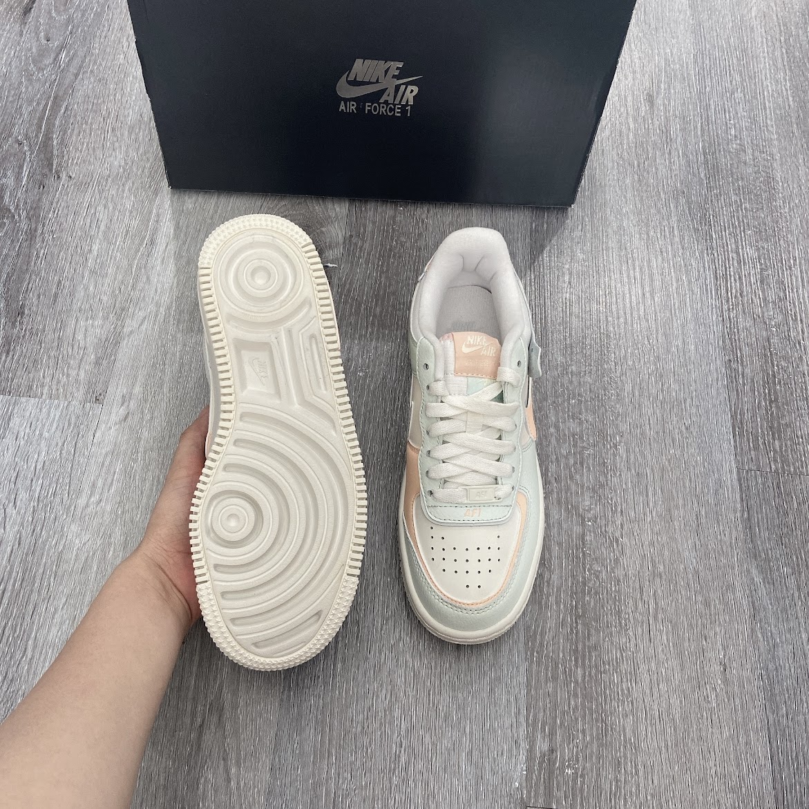 Giày Nike Air Force 1 Shadow Barely Green Crimson Tint [CU8591 104]