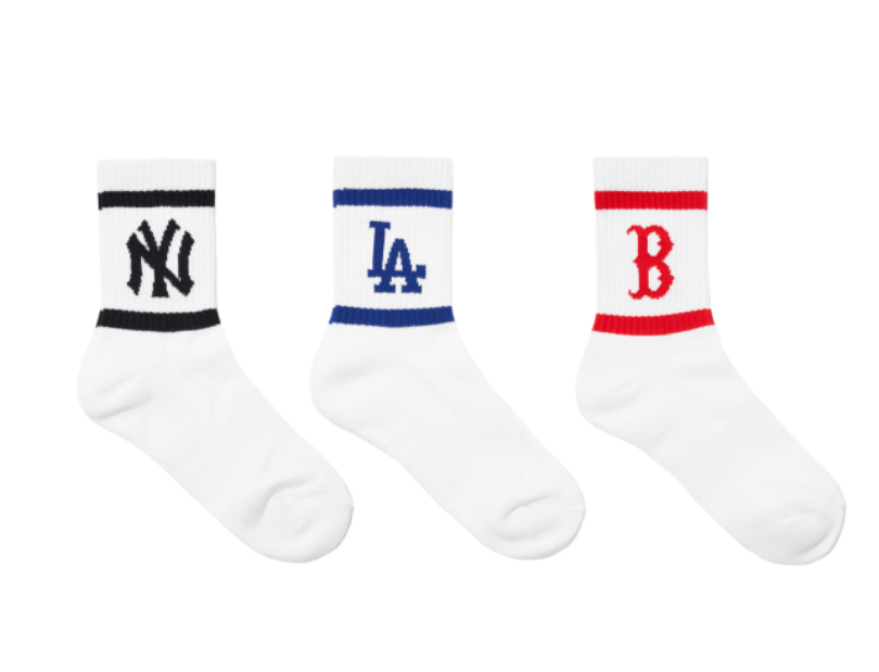 Sét Tất MLB 3 màu [ 3ASOMA22N-00WHS ]