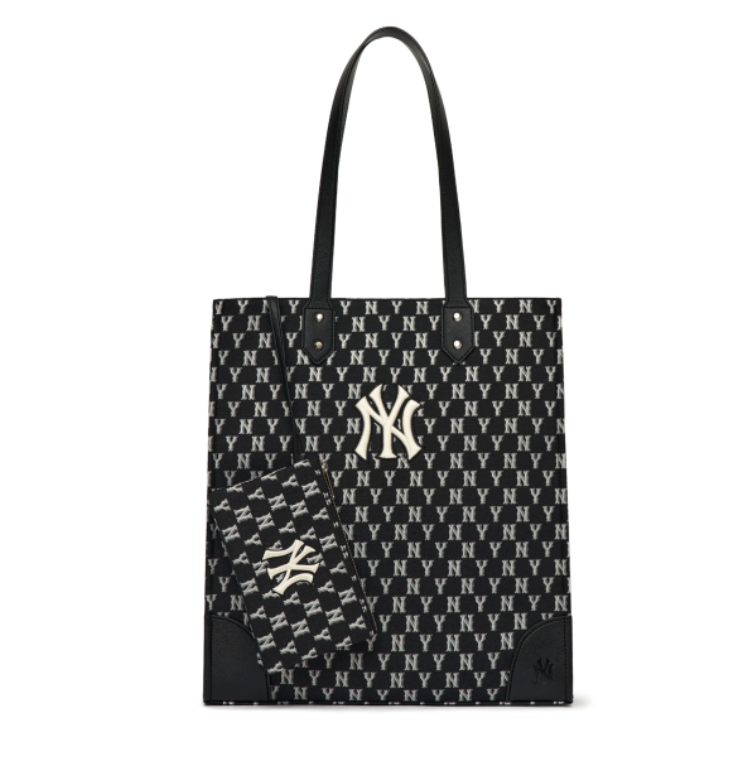 Túi Xách MLB Monogram Diamond Jacquard Tote Bag New York Yankees [ 3AORL031N-50BKS ]