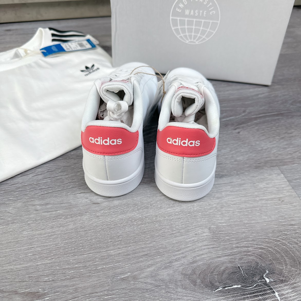 Giày Adidas Advantage K Pink Trắng Hồng [ EF0211 ]