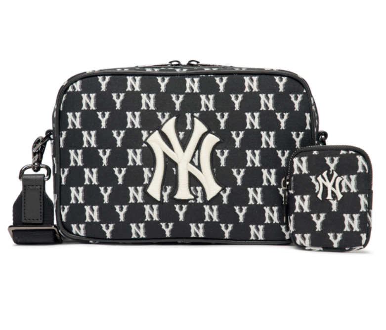 Túi MLB Jacquard NY Size 18x23 Màu Đen [ 3ACRM012N-50BKS ]