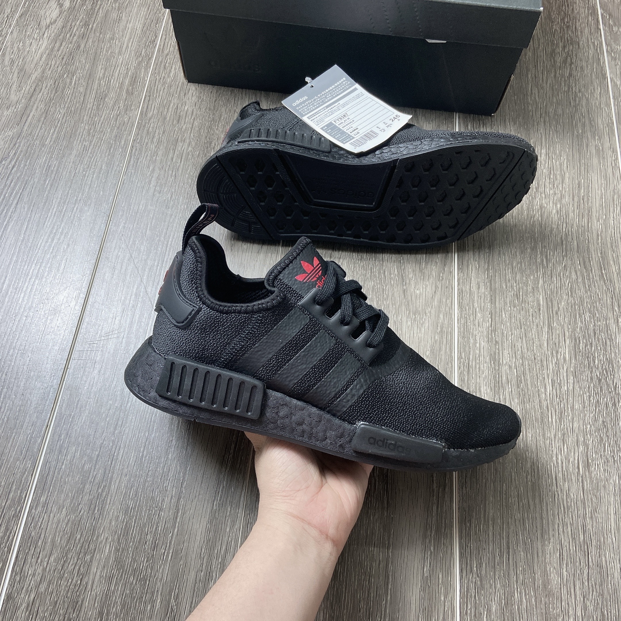 Giày Adidas NMD R1 Core Black Scarlet FY9387