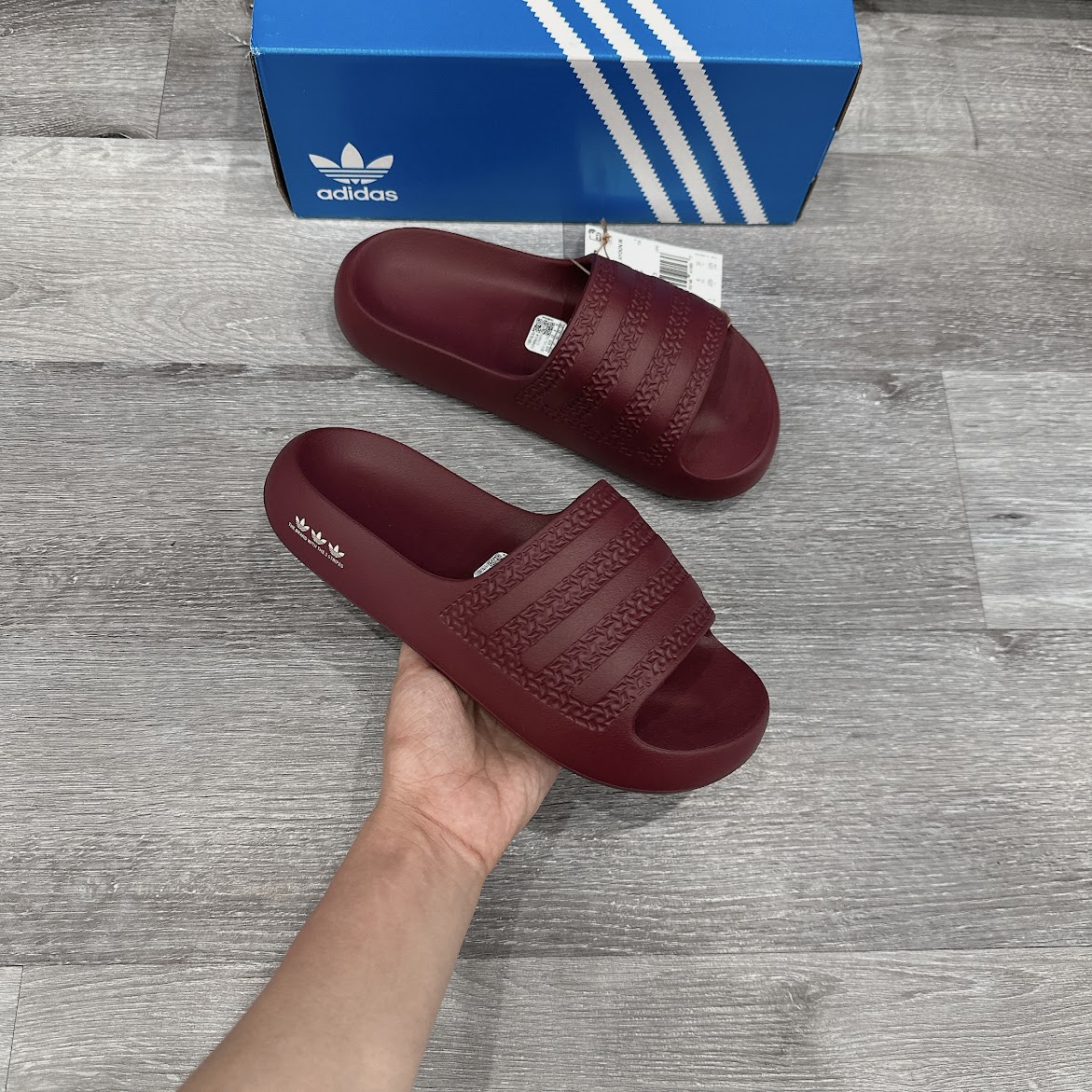 Dép Adidas Adilette Ayoon Màu Đỏ Tía [ HP9573 ]