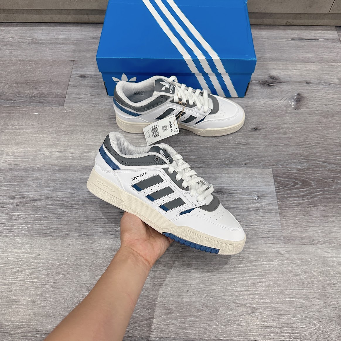 Giày Adidas Drop Step Low Grey Four Crew Blue [ IE1910 ]