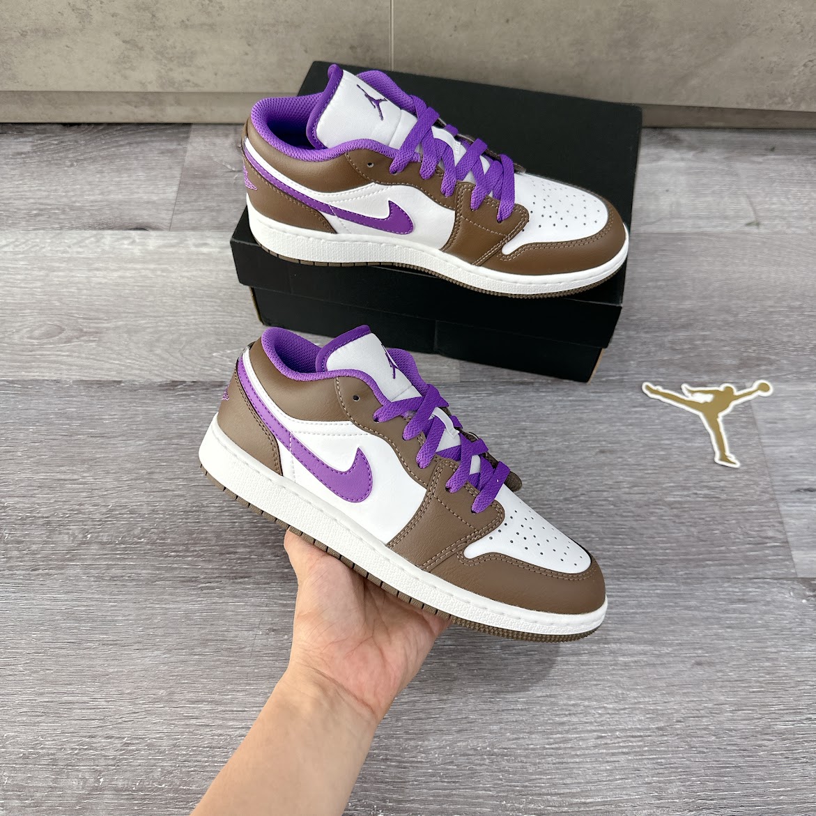 Giày Nike Air Jordan 1 Low Purple Mocha [ 553560 215 ]