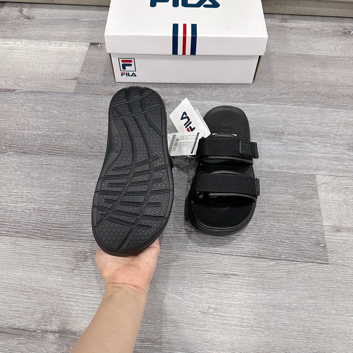 Dép sandal FILA PONG SD Mẫu mới 2022 Black [ 1SM01935E-001 ]