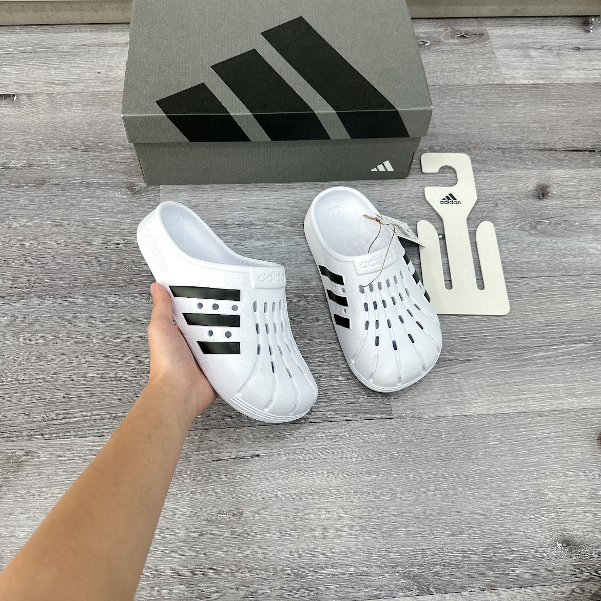 Dép Adidas Adilette Clogs Cloud White [ FY8970 ]