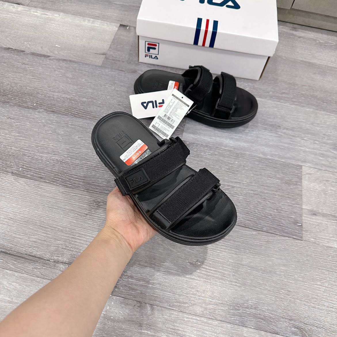 Dép sandal FILA PONG SD Mẫu mới 2022 Black [ 1SM01935E-001 ]