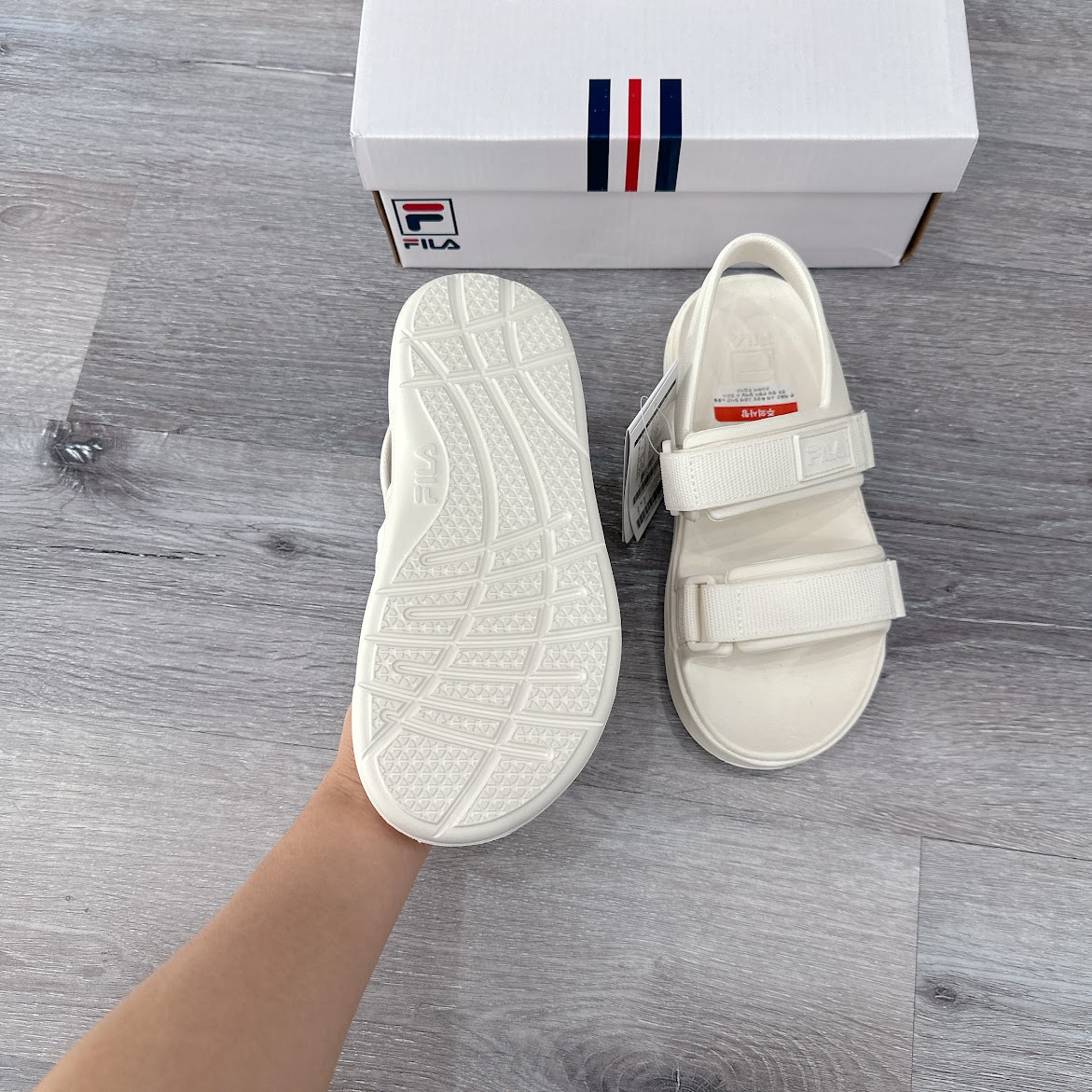 Dép Sandal FILA PONG SD Mẫu mới 2022 White [ 1SM01934E 920 ]