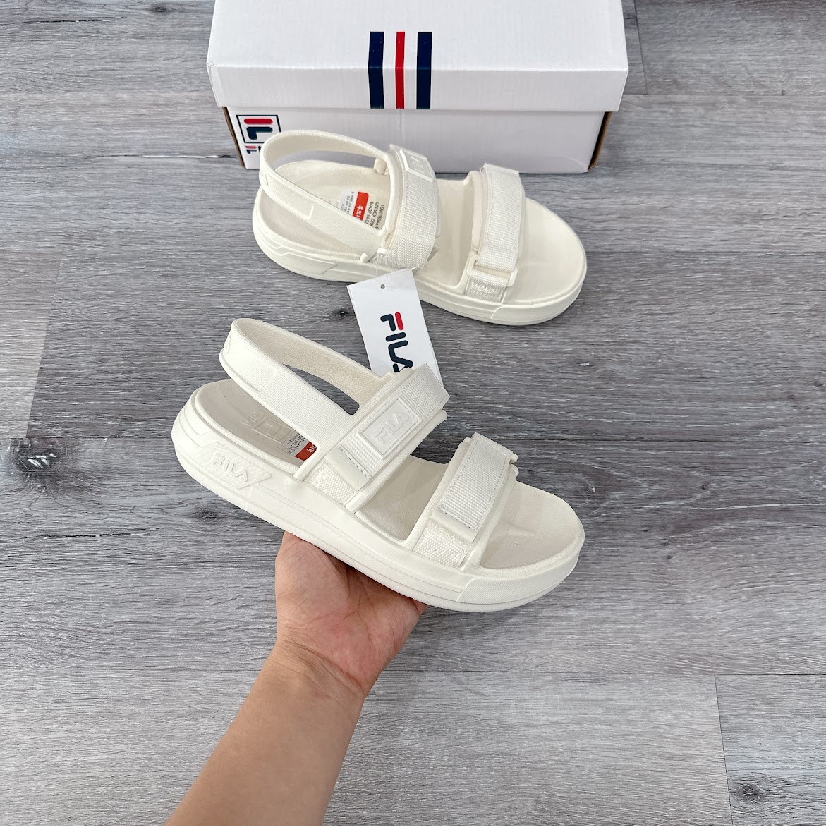 Dép Sandal FILA PONG SD Mẫu mới 2022 White [ 1SM01934E 920 ]