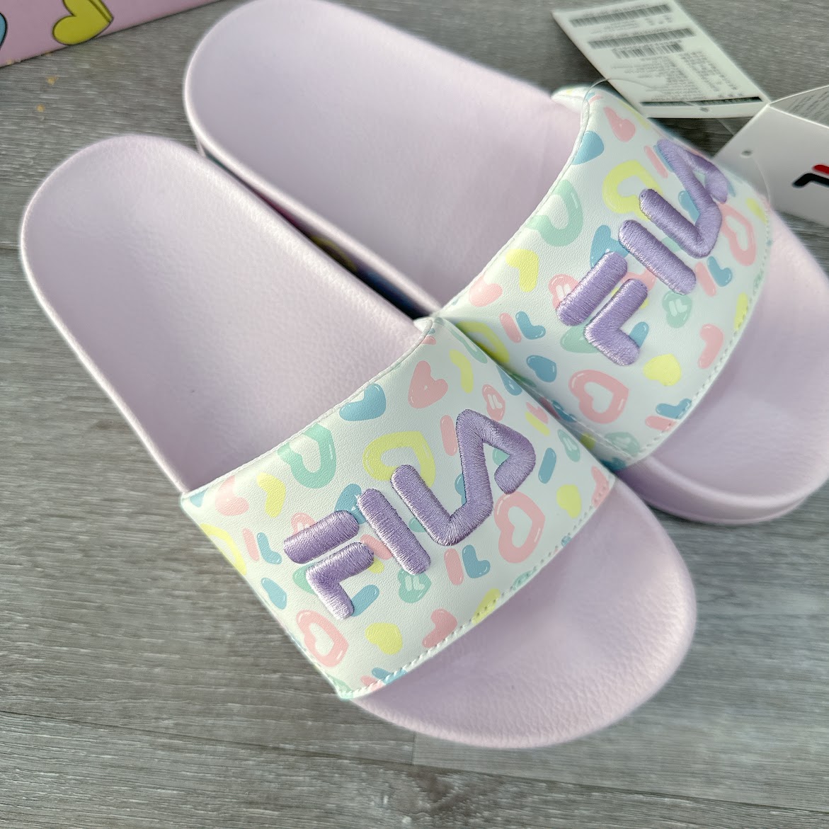 Dép FILA DRIFTER 22 V-DAY Trắng Đế Tím [ 1SM01619E 667 ]