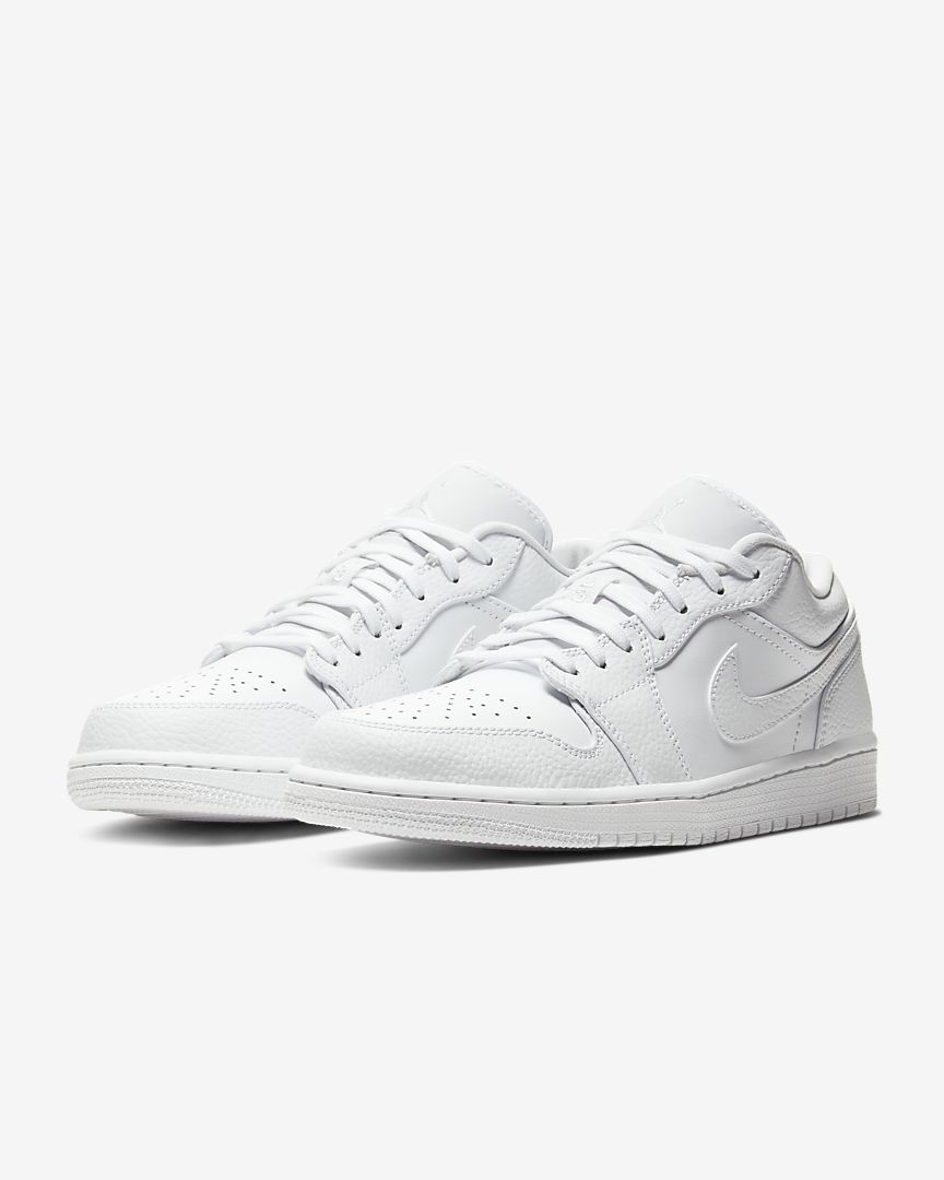 AIR JORDAN 1 LOW  ALL WHITE CODE Men 553558 130