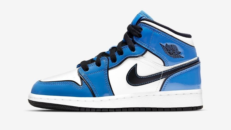 Nike Air Jordan 1 Mid Signal Blue GS BQ6931 402