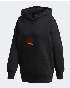 Áo Adidas Adicolor 3D Trefoil Half-Zip Hoodie Black [ GD2246 ]