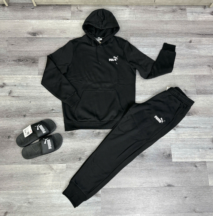 Set Quần Áo Puma Essential Small Logo Hoodie Black [ 586690-01 / 586714 01 ]