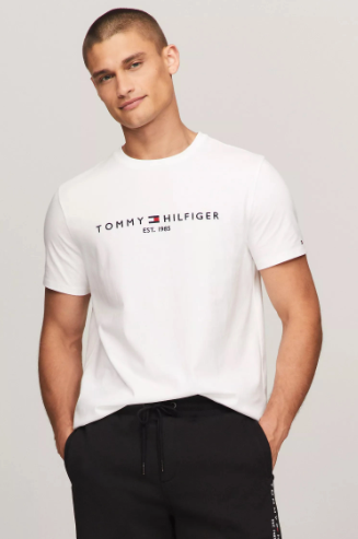 Áo Tommy Hilfiger Embroidered Tommy Logo White [ 78J6318 540 ]