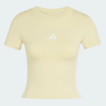 Áo Adidas Essentials 3-Stripes Slim Baby Yellow [ JE1246 ]