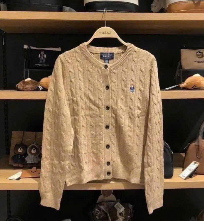 Áo WHOAU Steve Cable Cardigan Beige [ WHCKF4901F 04 ] -