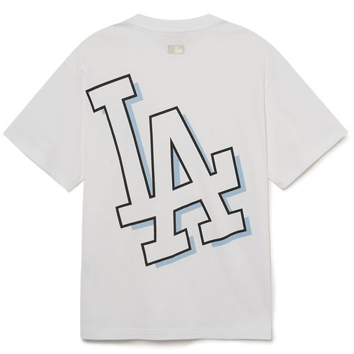 Áo Phông MLB Basic Mega Logo Overfit LA Dodgers Màu Trắng [ 3ATSB0433-07WHS ]
