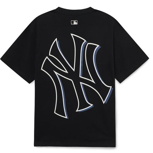 Áo Phông MLB Basic Mega Logo Overfit New York Yankees Màu Đen [ 3ATSB0433-50BKS ]