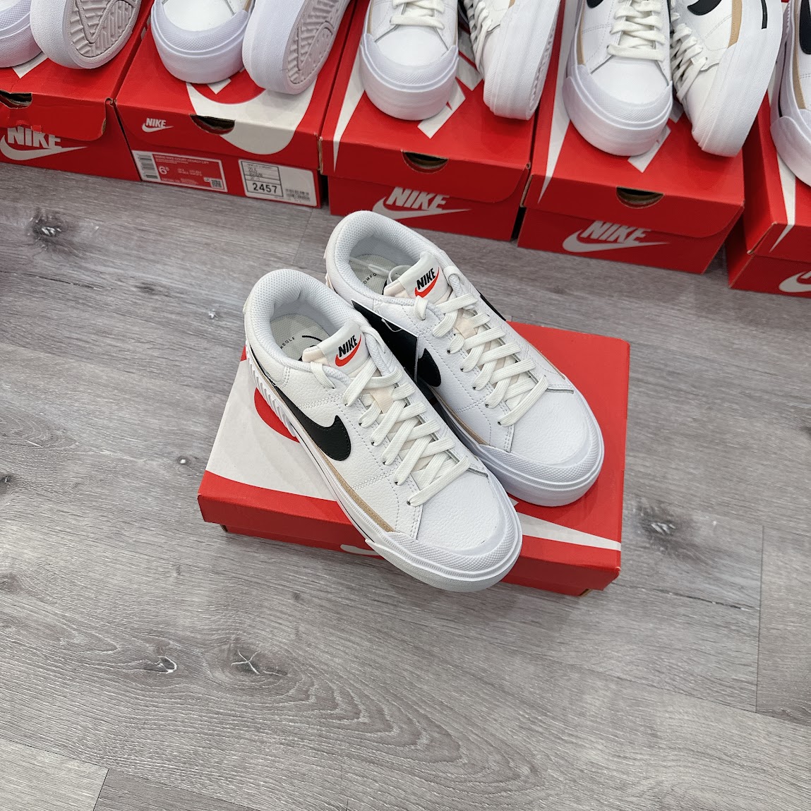 Giày Nike Court Legacy Lift White Black [ DM7590 100 ]
