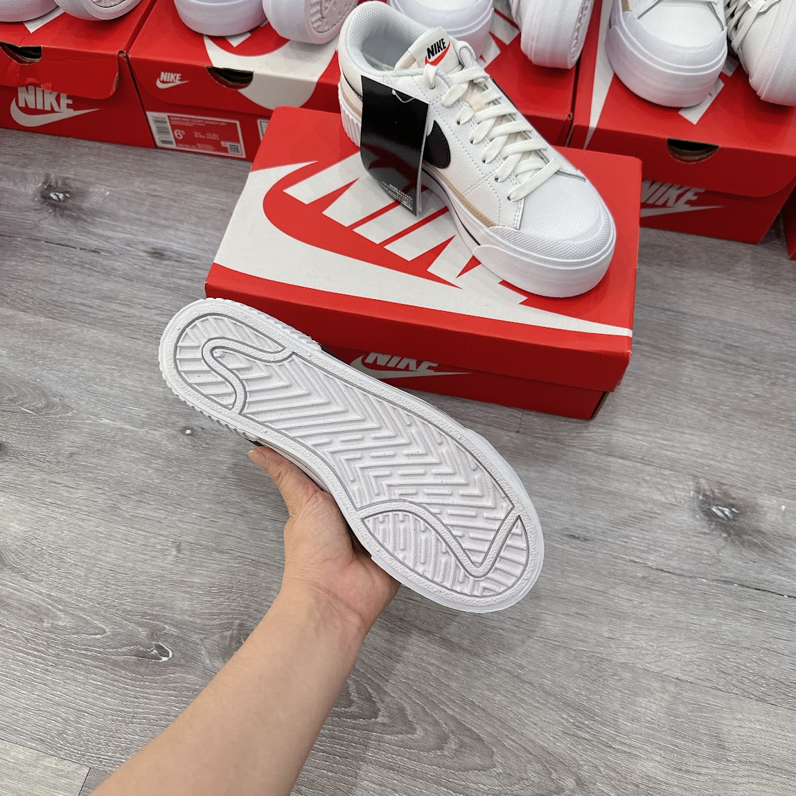 Giày Nike Court Legacy Lift White Black [ DM7590 100 ]