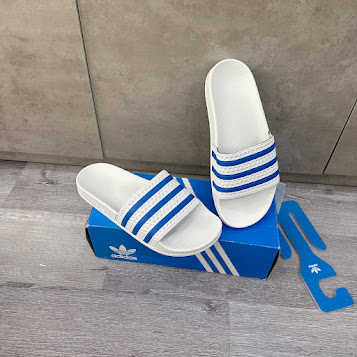 Dép Adidas Adilette Slides Màu Trắng Xanh [ FX5860 ]