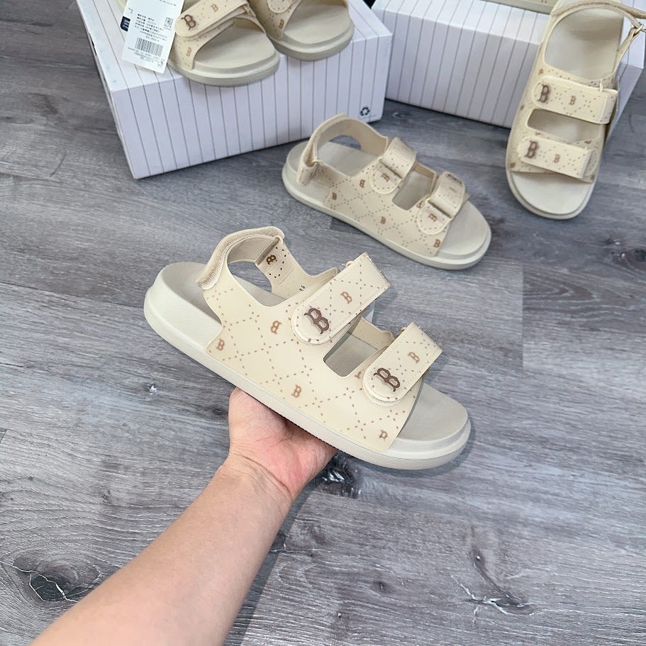 Dép Sandal MLB Chunky Boston Red Sox Màu Be [ 3ASDCSD33-43BGS ]