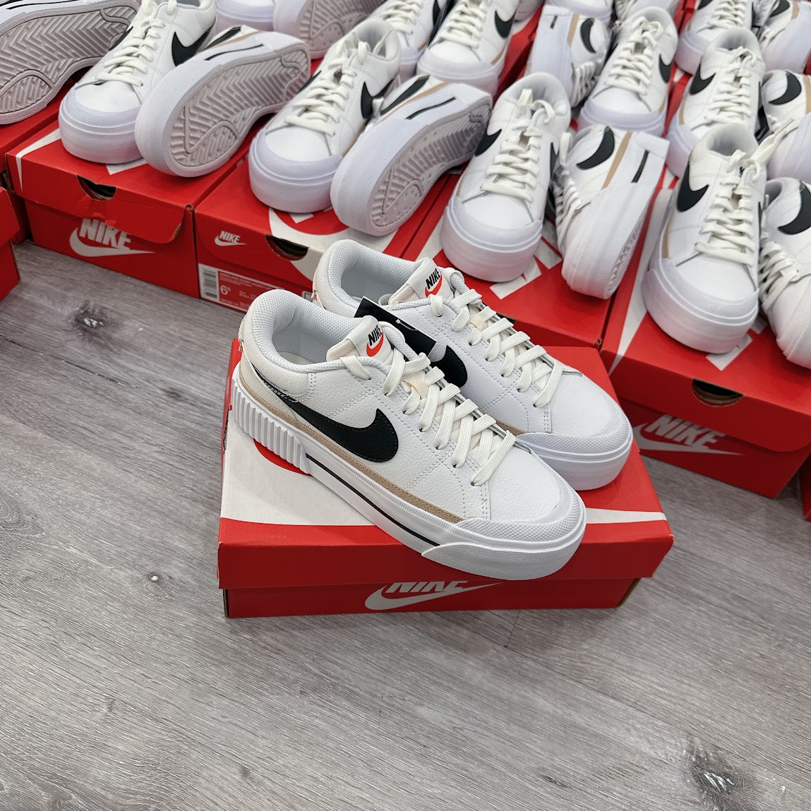 Giày Nike Court Legacy Lift White Black [ DM7590 100 ]