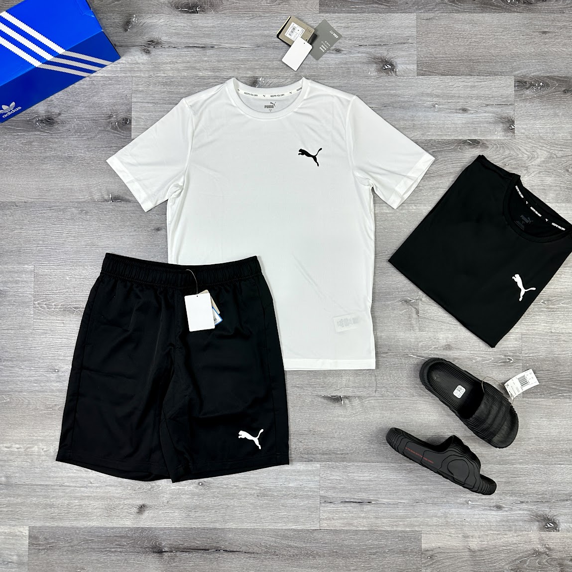 Set Quần Áo Puma Active One Point Functional White Black [ 588866-02/588885-01 ]