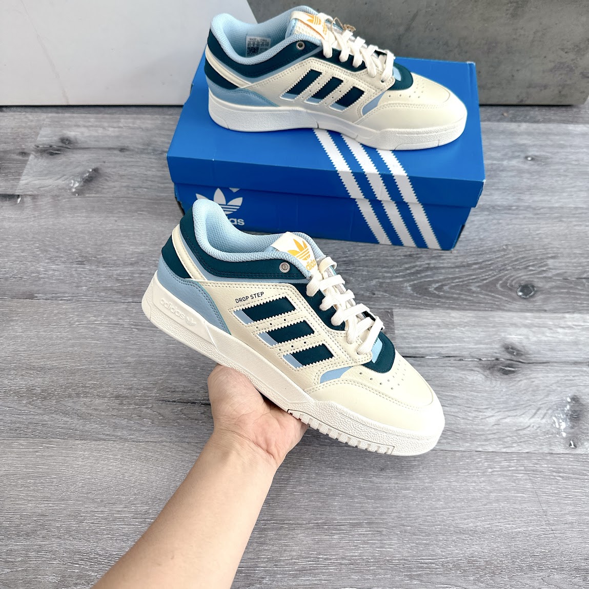 Giày Adidas Originals Drop Step Shoes White Blue Navy [ IF2617 ]