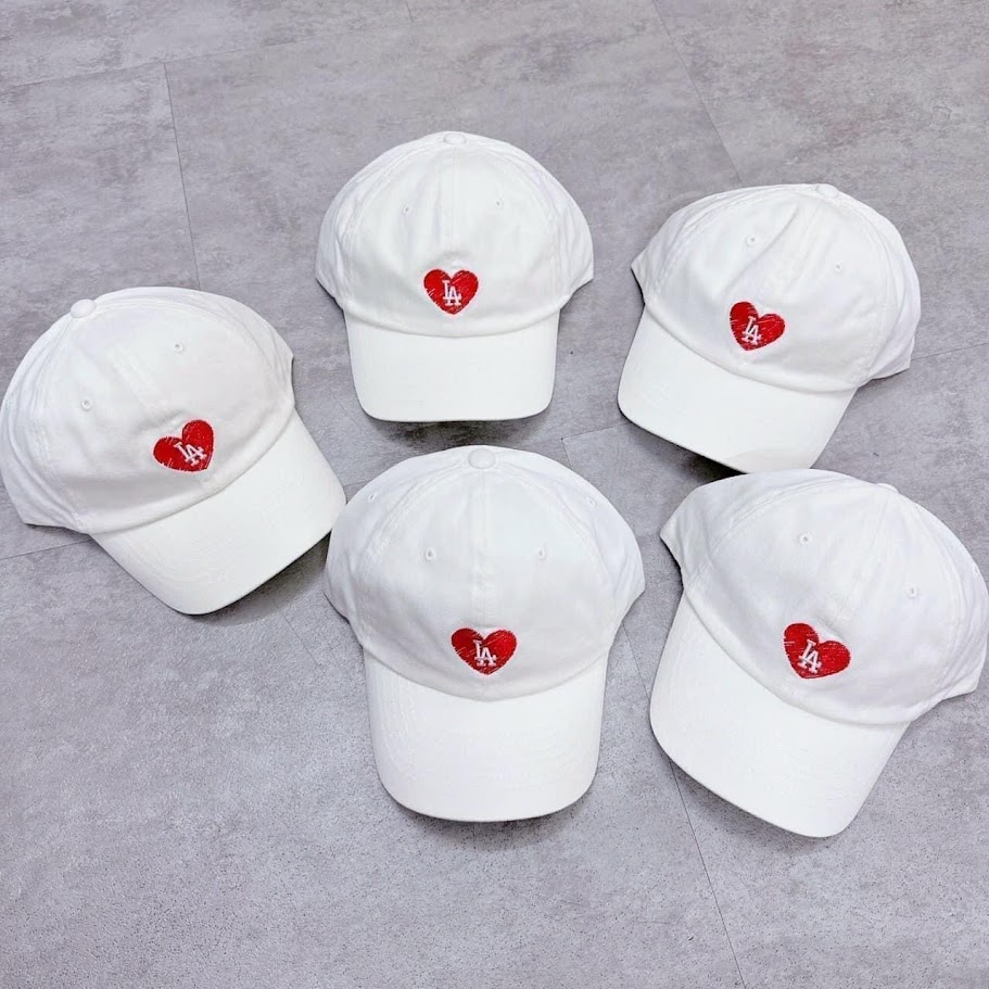 Mũ MLB Heart Front Logo Unstructured LA Dodgers White [ 32CPUB111 07I ]