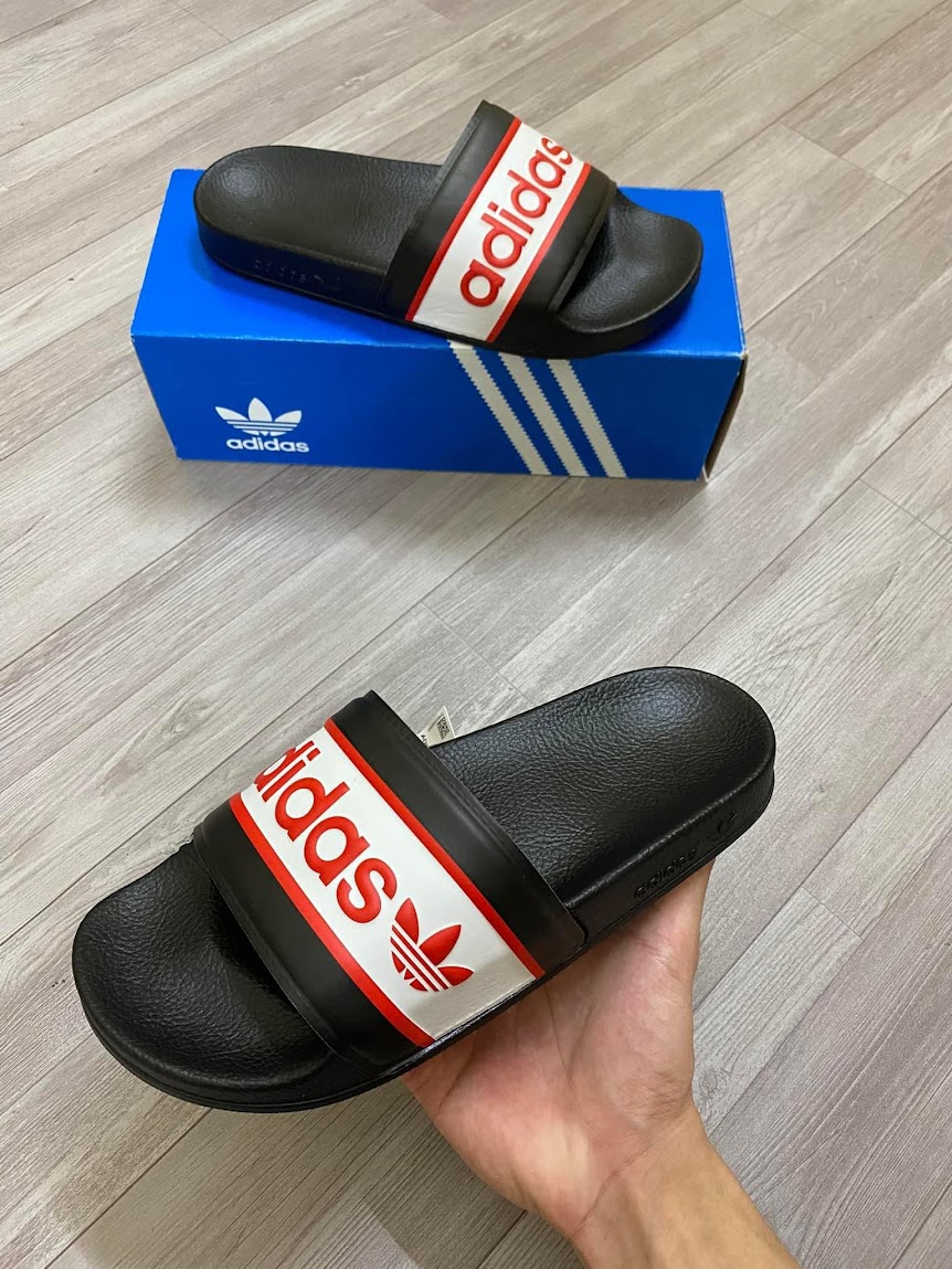 Dép Adidas Adilette Slides Black Red [ ID5795 ]