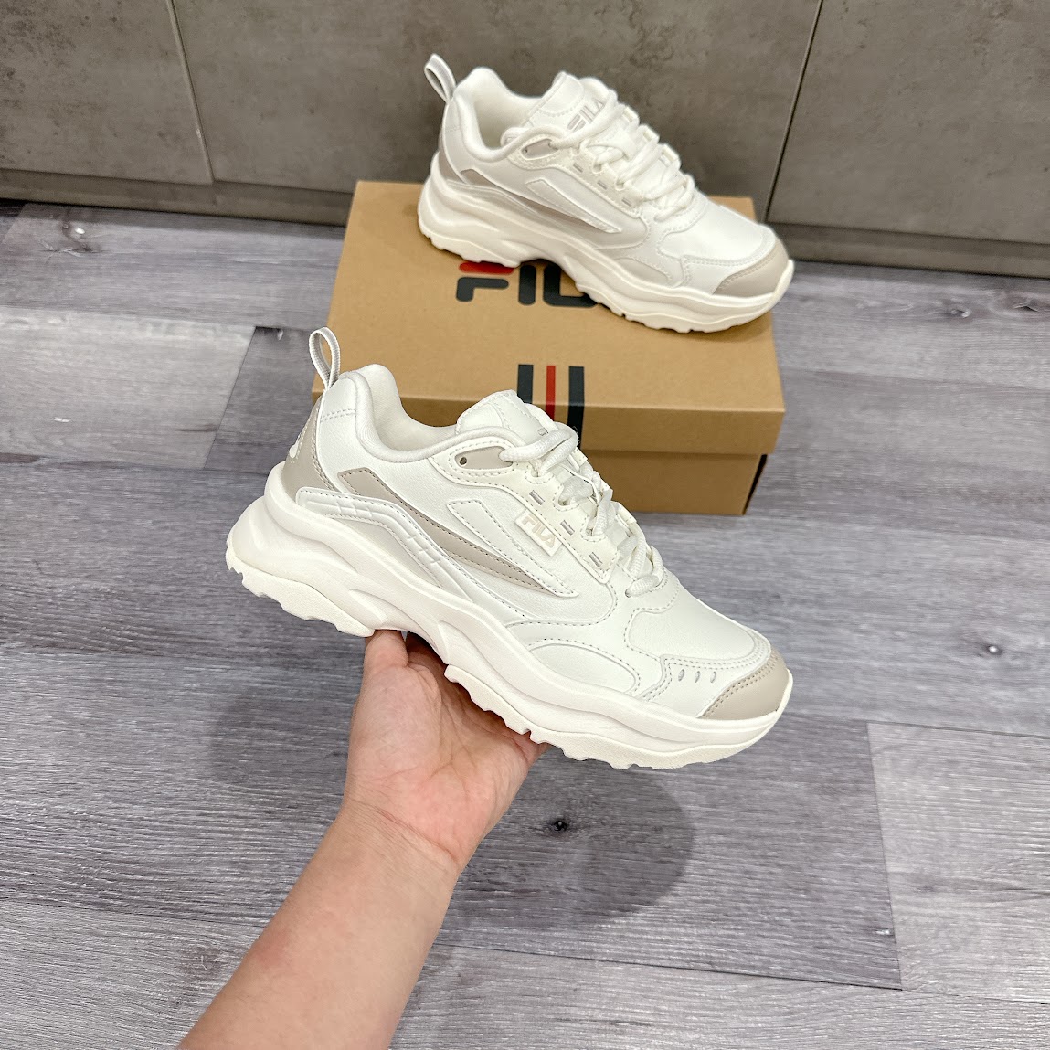 Giày Fila Precursor Wood Block White [ 1RM02259E-924 ]