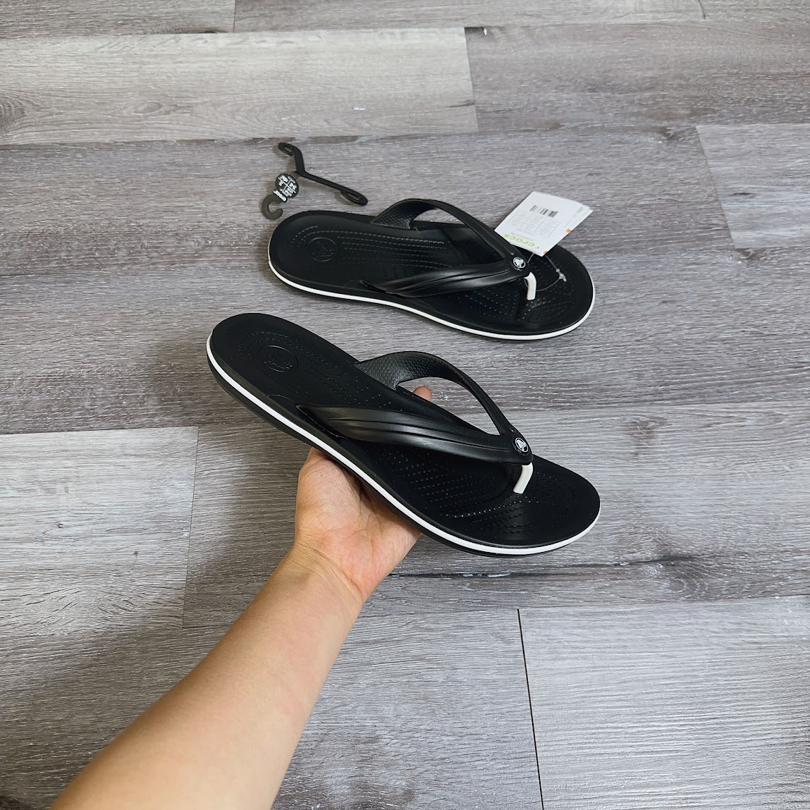 Dép Xỏ Ngón Unisex Crocs Crocband Black [ 11033-001 ]