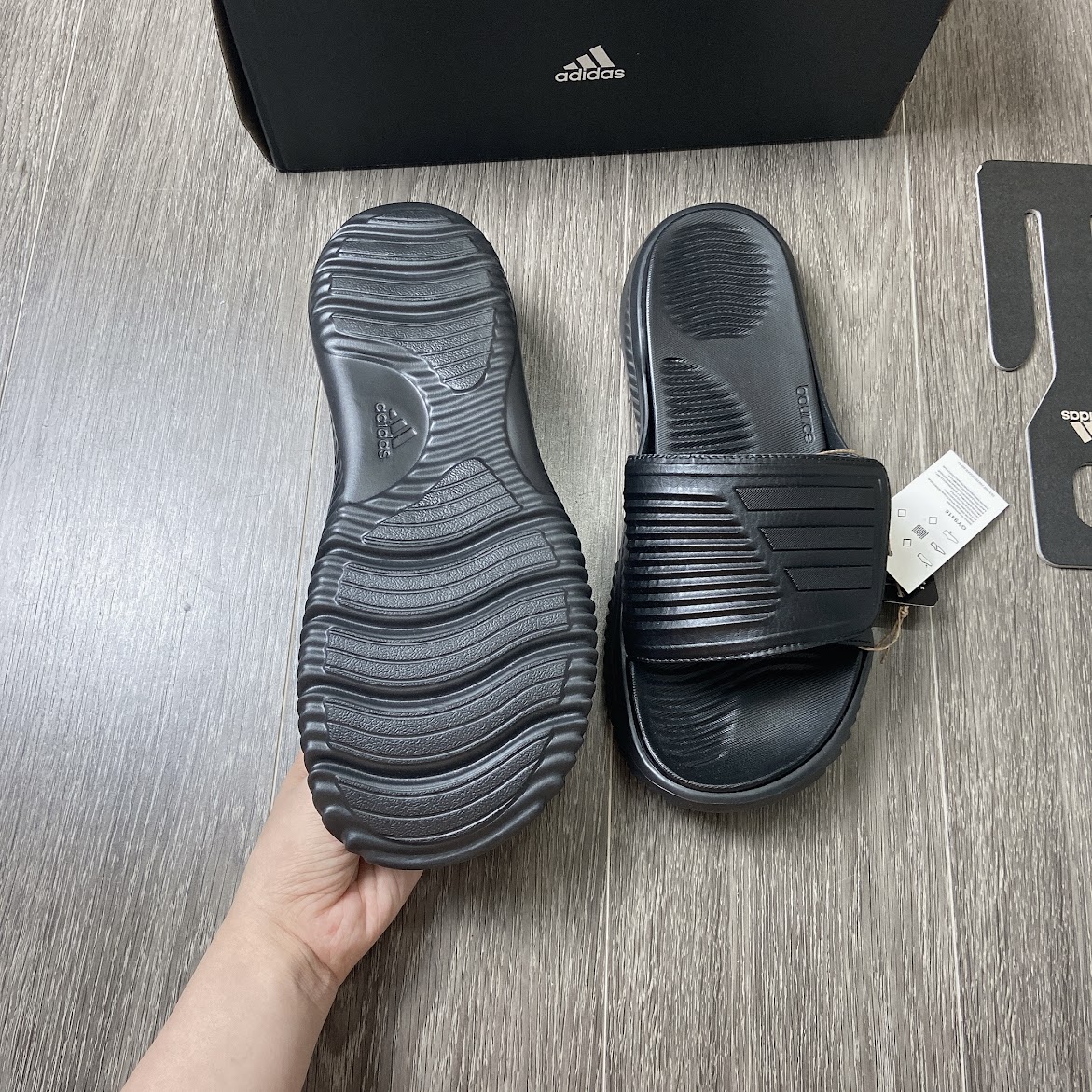 Dép Adidas AlphaBounce Triple Black 2.0 [ GY9416 ]