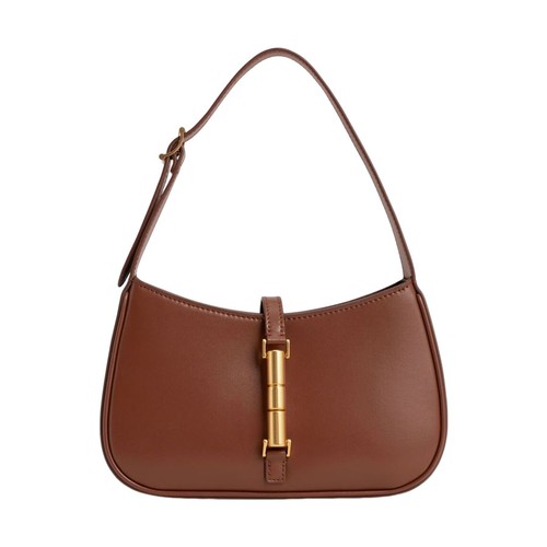 Túi Đeo Vai Charles & Keith Cesia Metallic Accent Shoulder Bag Màu Nâu [ CK2-20151158 ]