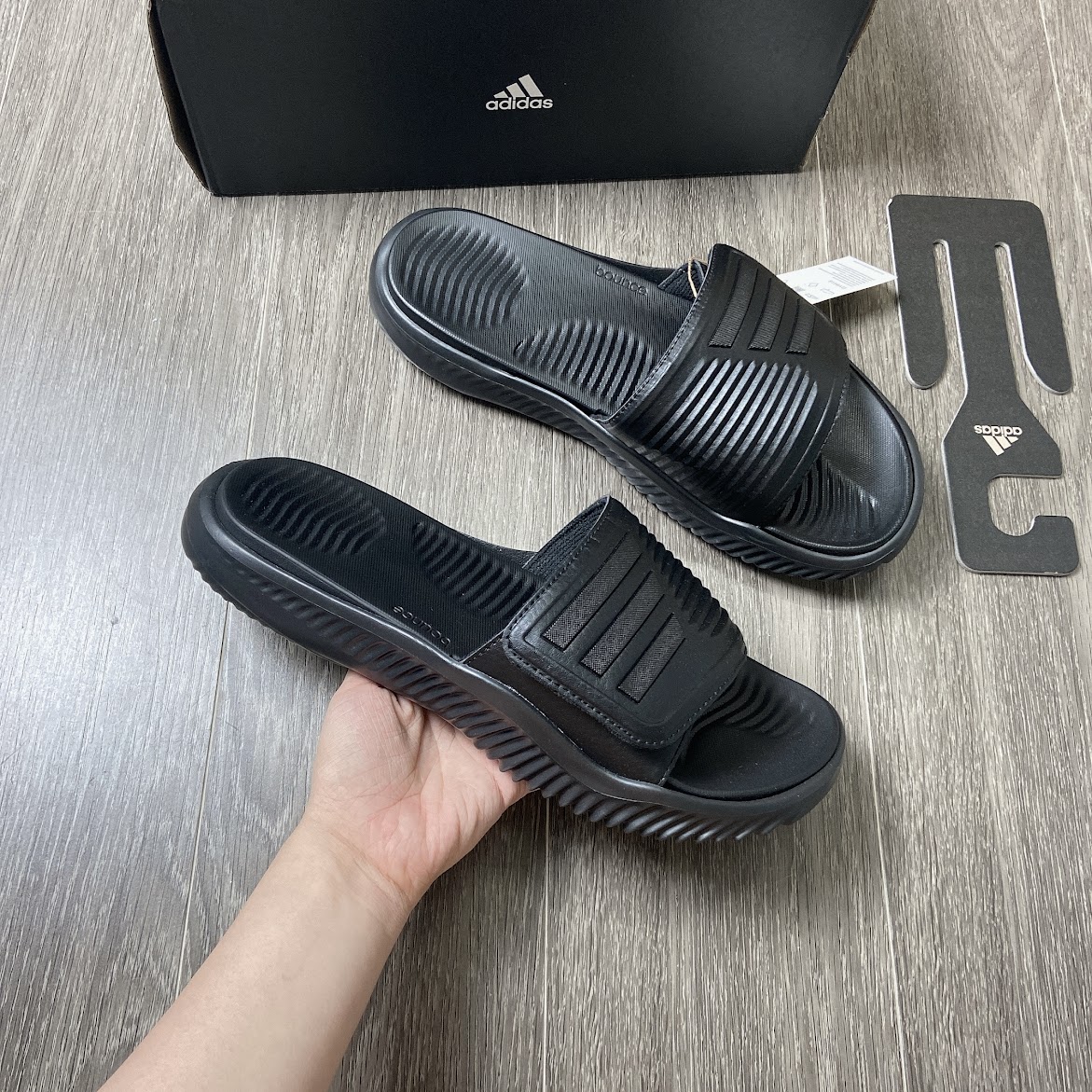 Dép Adidas AlphaBounce Triple Black 2.0 [ GY9416 ]