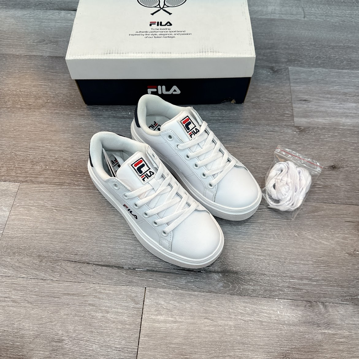 Giày Fila Court Plumpy White Blue [ 1TM01397D 147 ]