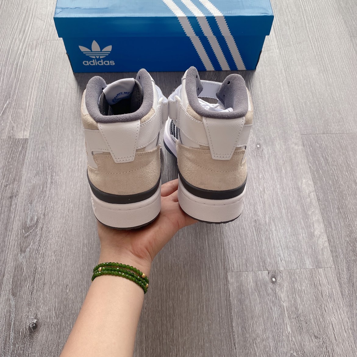 Giày Adidas Forum Mid Footwear White Grey [ GW4371 ]