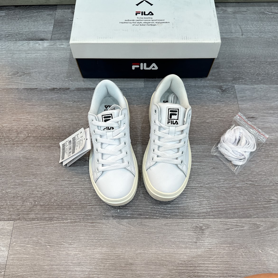 Giày Fila Court Plumpy White Grey [ 1TM01397D 100 ]