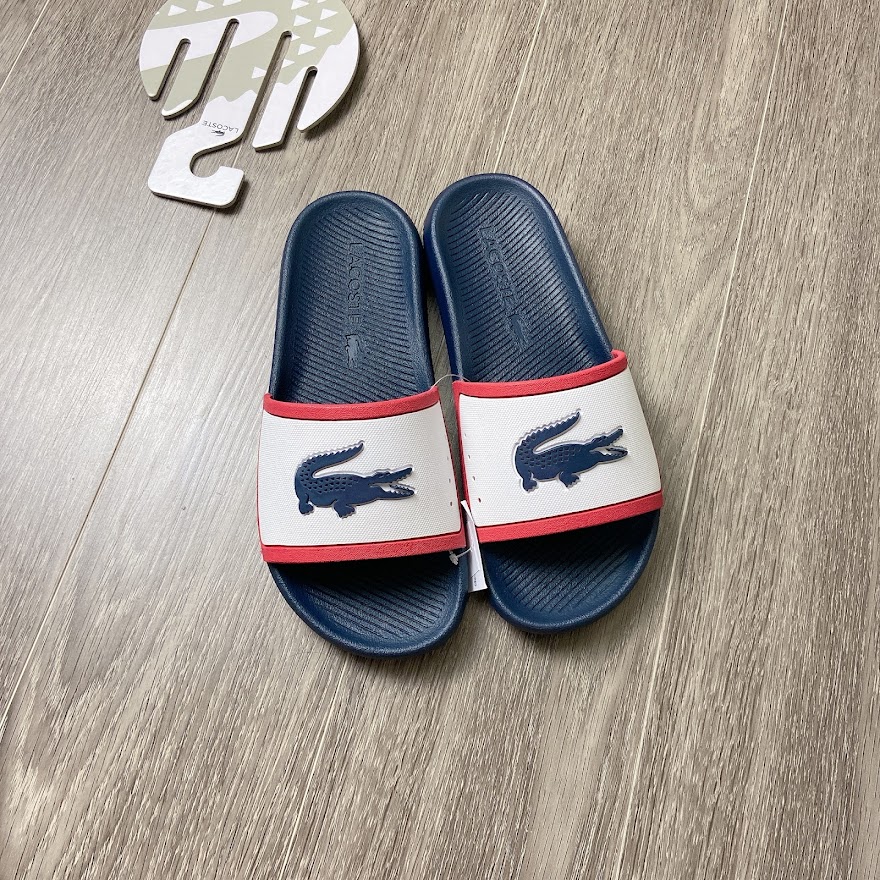 Dép Lacoste Croco Slide TRI 2 CMA Navy White