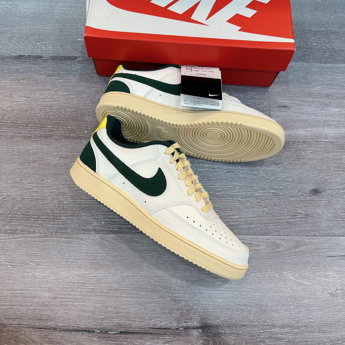 Giày Nike Court Vision Low Sail Pro Green Opti Yellow [ FD0320 133 ]