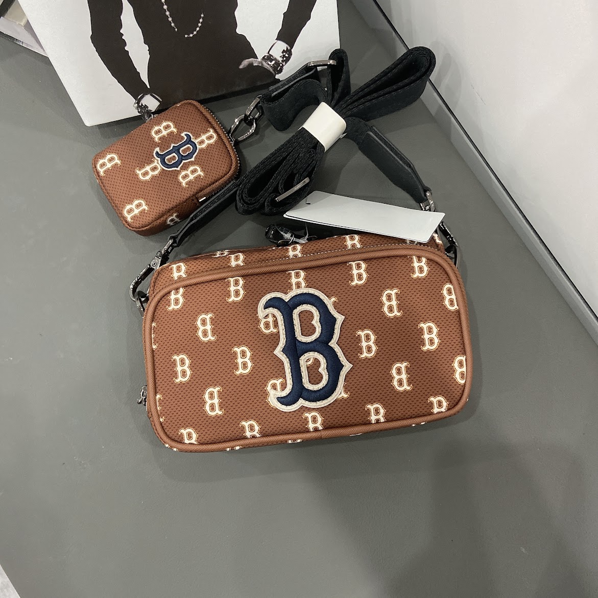 Túi MLB Classic Monogram Jacquard Crossbody Bag Boston Red Sox [ 3ACRS012N-43BRD ]