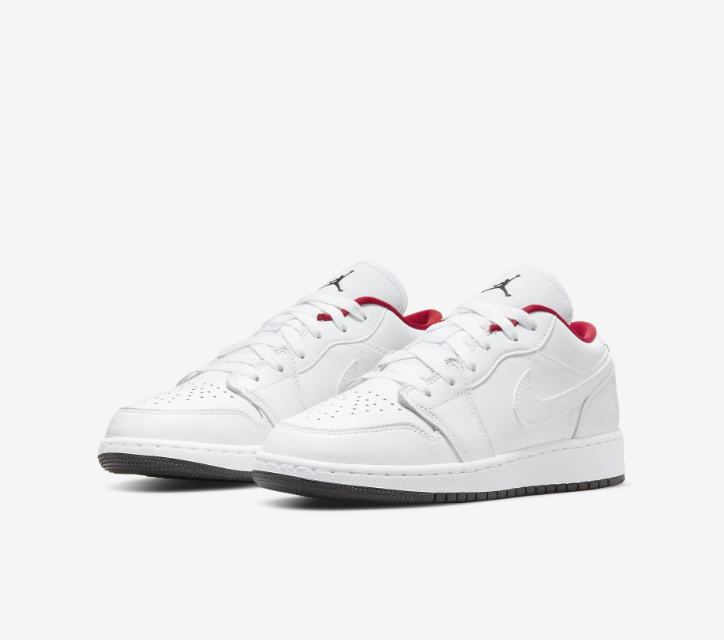Giày Nike Air Jordan 1 Low White Red [ 553560-164 ]