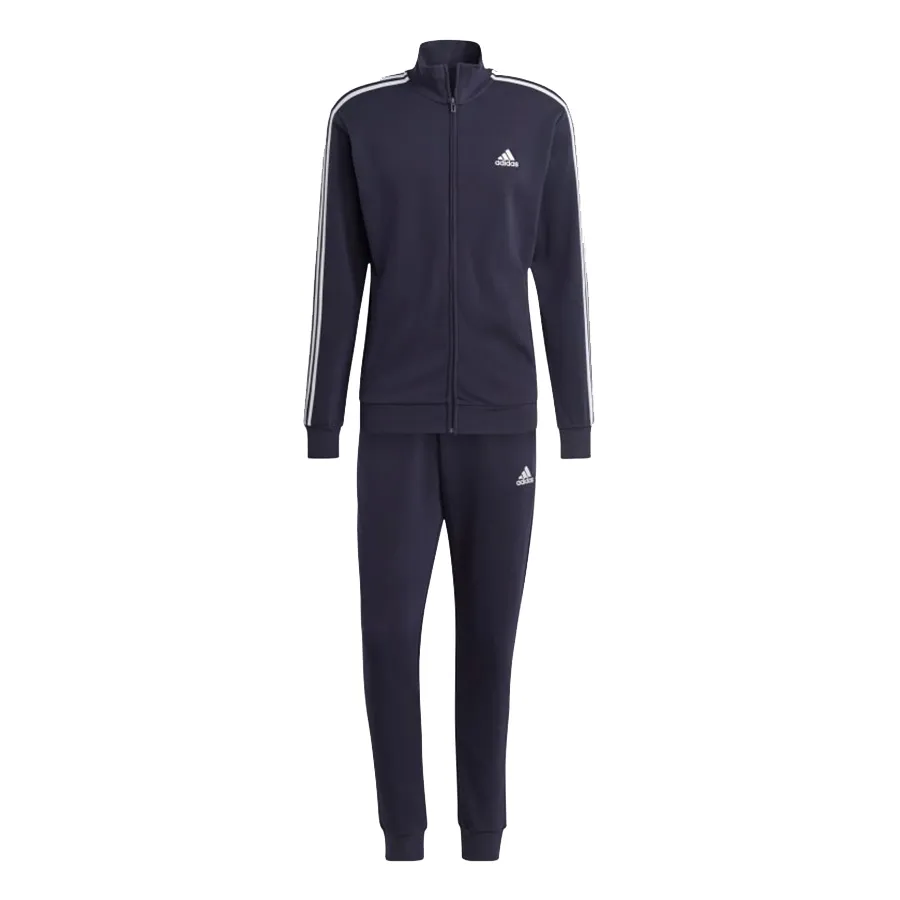 Set Quần Áo Adidas Basic 3-Stripes French Terry Track Suit Navy [ IC6765 ]