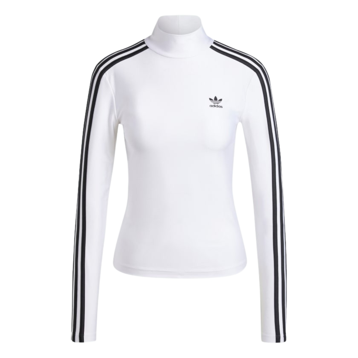 Áo Adicolor 3-Stripes Turtleneck Long Sleeve Tee White [ JG1535 ]