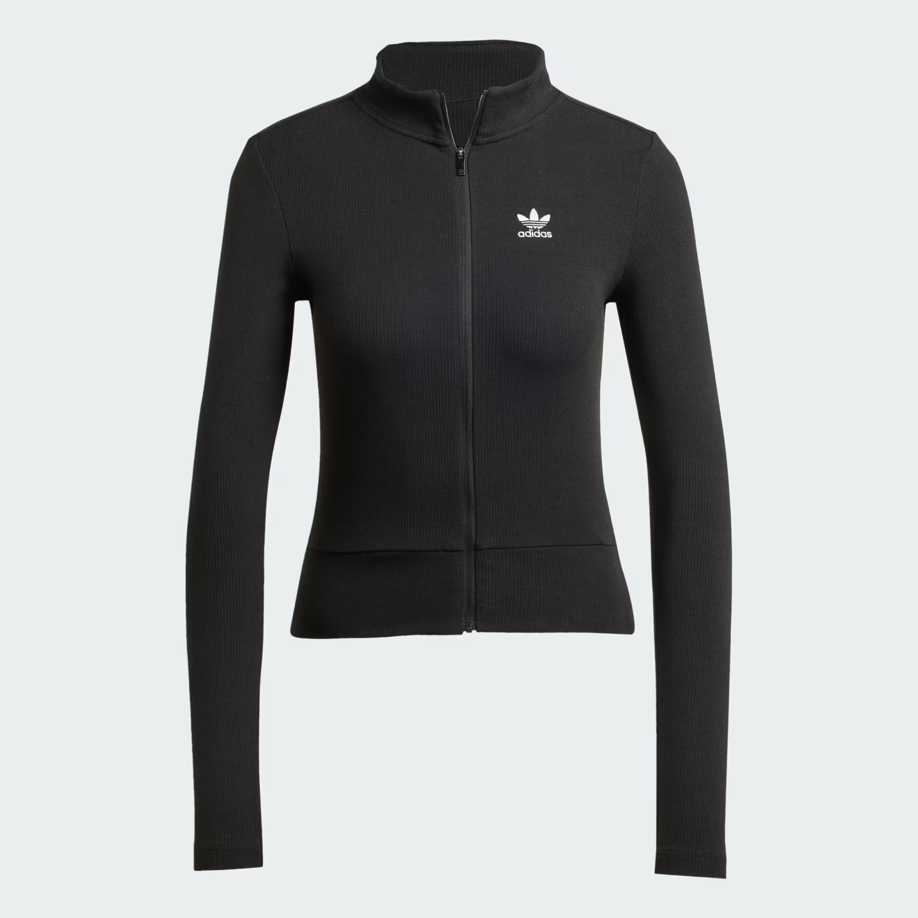 Áo Adidas Essentials Ribbed Full-Zip Track Top Black [ JD5905 ]