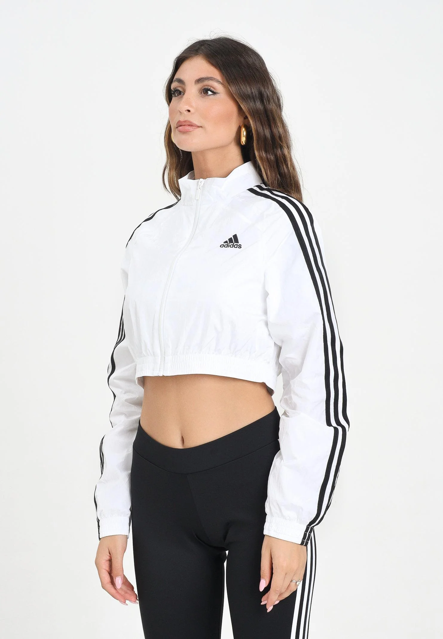 Áo Adidas Teamgeist Adicolor Cropped Track Top White [ JZ8275 ]